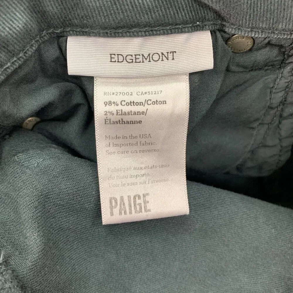 Paige Edgemont Skinny Jeans Womens 28 Gray Stretch Paint Splatter Paint Splatter